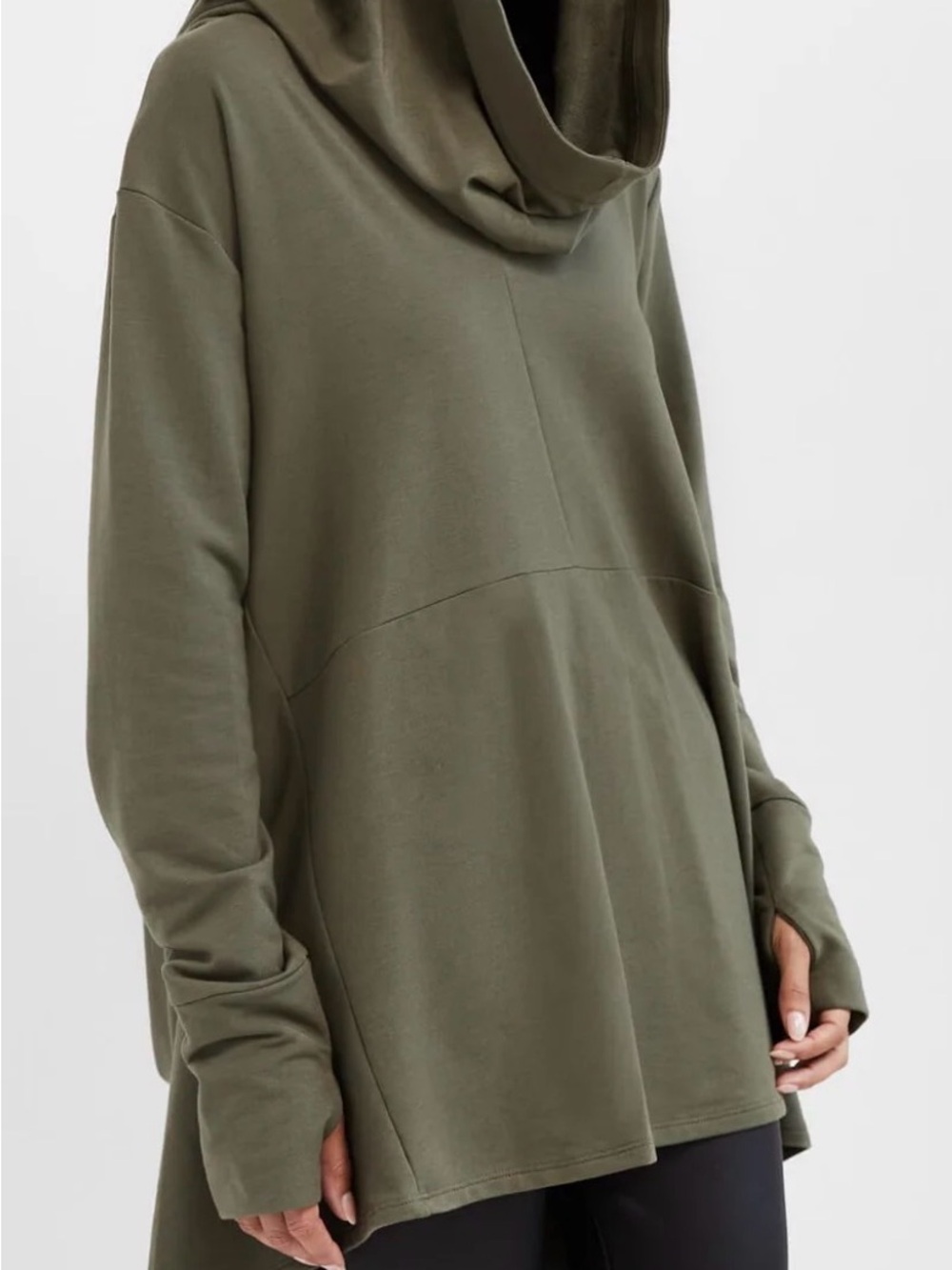Olive Green Cozy Hooded Women's Sweater